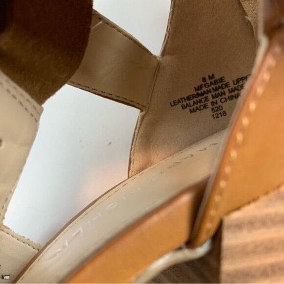 Marc Fisher 8 Brown Leather Cutout Booties Sandals Boho Western - Picture 8 of 9